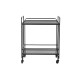 Serveringsvogn DKD Home Decor Μαύρο Μέταλλο Κρυστάλλινο 60,5 x 40,5 x 75,5 cm Serveringsvogn DKD Home Decor Μαύρο Μέταλλο Κρυστάλλινο 60,5 x 40,5 x 75,5 cm