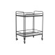 Serveringsvogn DKD Home Decor Μαύρο Μέταλλο Κρυστάλλινο 60,5 x 40,5 x 75,5 cm Serveringsvogn DKD Home Decor Μαύρο Μέταλλο Κρυστάλλινο 60,5 x 40,5 x 75,5 cm
