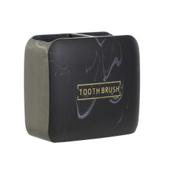 Βαση για οδοντοβουρτσεσ DKD Home Decor Μαύρο Μάρμαρο (10,5 x 6,5 x 10 cm)
