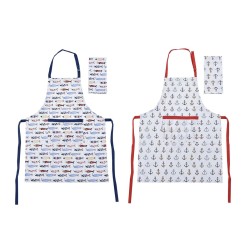 Μαγνητικός μαυροπίνακας με Μαρκαδόρο DKD Home Decor Navy πολυεστέρας βαμβάκι (60 x 80 x 0,5 cm) (x2)