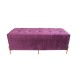 Foot-of-bed Bench DKD Home Decor Χρυσό Μοβ Ξύλο MDF 115 x 43 x 46 cm Foot-of-bed Bench DKD Home Decor Χρυσό Μοβ Ξύλο MDF 115 x 43 x 46 cm