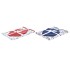 Σετ σεντονιών DKD Home Decor 150 x 250 x 0,5 cm Κόκκινο Μπλε Λευκό (x2)
