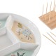 Δίσκος για σνακ DKD Home Decor Πράσινο Bamboo Πήλινα 23,5 x 23,5 x 3 cm