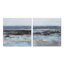 Καμβάς DKD Home Decor Αφηρημένο Σύγχρονη (80 x 3 x 80 cm) (x2)