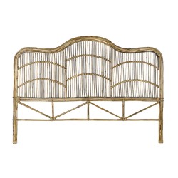 Κεφαλάρι κρεβατιού DKD Home Decor Λευκό Φυσικό 178 x 4 x 128 cm