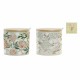 Δοχείο για Ζάχαρη DKD Home Decor Πράσινο Μπεζ Bamboo Dolomite 7,5 x 7,5 x 7,5 cm (x2)