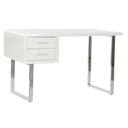 Γραφείο DKD Home Decor Λευκό Ασημί Μέταλλο Ξύλο MDF 120 x 55 x 76 cm
