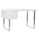 Γραφείο DKD Home Decor Λευκό Ασημί Μέταλλο Ξύλο MDF 120 x 55 x 76 cm Γραφείο DKD Home Decor Λευκό Ασημί Μέταλλο Ξύλο MDF 120 x 55 x 76 cm