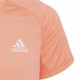 Παιδικό Μπλούζα με Κοντό Μανίκι Adidas Aeroready Three Stripes Salmon