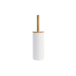 Βούρτσα Τουαλέτας DKD Home Decor Λευκό Φυσικό Bamboo πολυπροπυλένιο 9 x 9 x 35,5 cm