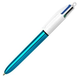 Μολύβι Bic Shine Silver Λευκό (12 Τεμάχια)