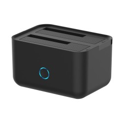 Dock Station Dual Aisens EASDS-D01B Μαύρο USB USB 3.0 USB-A
