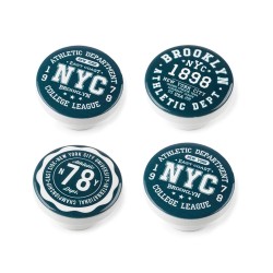 Κουμπί Rei m12 ξύλο οξιάς Εικονογραφημένο Ø 40 x 22 mm 4 Τεμάχια