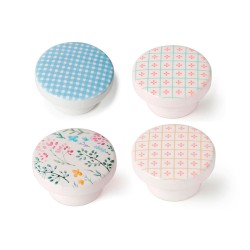 Κουμπί Rei m3 ξύλο οξιάς Εικονογραφημένο Ø 40 x 22 mm 4 Τεμάχια