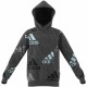 Unisex Φούτερ με Κουκούλα Adidas Performance Σκούρο γκρίζο Unisex Φούτερ με Κουκούλα Adidas Performance Σκούρο γκρίζο