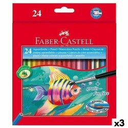Ακουαρέλα Xρωματιστά Mολύβια Faber-Castell Πολύχρωμο 3 Τεμάχια