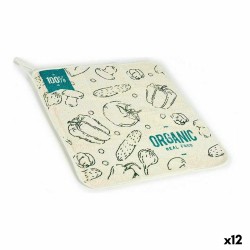 Πανί κουζίνας Kinvara 1220 Λευκό Πράσινο 50 x 0,3 x 50 cm (12 Μονάδες)