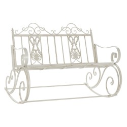 Κουνιστή Καρέκλα DKD Home Decor Μέταλλο Αλουμίνιο Λευκό (118 x 90 x 92 cm)
