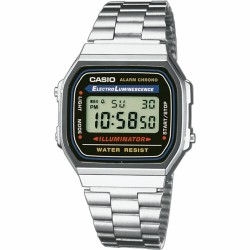 Unisex Ρολόγια Casio A168WA-1YES Μαύρο Ασημί (Ø 36 mm)