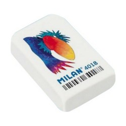Γόμα Milan 4018 Λευκό 18 Τεμάχια
