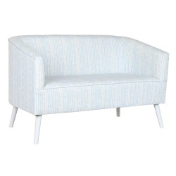 Καναπές DKD Home Decor Μπλε Λευκό Sky μπλε Μέταλλο Ρίγες Μεσογείακός 130 x 68 x 78 cm