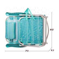 πτυσσόμενη καρέκλα Colorbaby Mediterran Λευκό Τυρκουάζ 48 x 45,5 x 84 cm