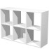 Ράφια Artexport Home Office 6 διαμερίσματα Λευκό μελαμίνη 104,1 x 29,2 x 69,8 cm
