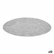 Σουπλά Kinvara AR2103272 Ασημί Πλαστική ύλη Ø 38 cm (12 Μονάδες)