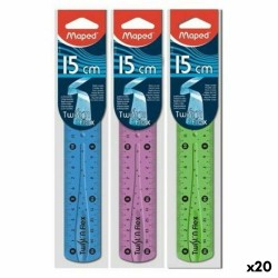 Σύνολο κανόνων Maped Twist'n Flex Πολύχρωμο 15 cm 20 Μονάδες