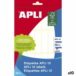 Ετικέτες Apli Λευκό χαρτί 10 Φύλλα 13 x 50 mm (x10)