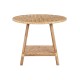 Βοηθητικό Τραπέζι DKD Home Decor Καφέ Bamboo 61 x 61 x 46 cm 61 x 61 x 49 cm