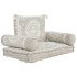 Πολυθρόνα DKD Home Decor Λευκό Μπεζ 90 x 56 x 15 cm