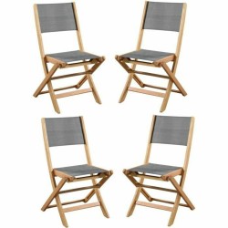 Hagestol Acacia Γκρι 50 x 57 x 90 cm (4 Τεμάχια)