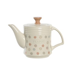 Τσαγιέρα DKD Home Decor Μπεζ Πήλινα 1 L