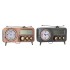 Bordklokke DKD Home Decor 33 x 11,5 x 26 cm Γκρι Χαλκός Σίδερο Vintage (x2)