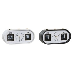 Ξυπνητήρι DKD Home Decor Λευκό Μαύρο PVC 20 x 6 x 9,5 cm (x2)