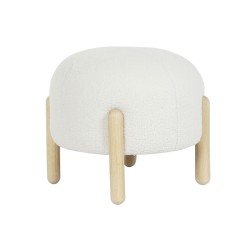 Υποπόδια DKD Home Decor 45 x 45 x 36 cm Ξύλο Λευκό