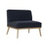 Πολυθρόνα DKD Home Decor Μπλε Ναυτικό Μπλε Τζίντζερ 80 x 66 x 72 cm