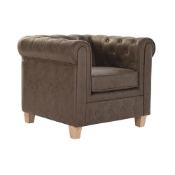 Πολυθρόνα DKD Home Decor 80 x 80 x 70 cm Ξύλο Σκούρο καφέ