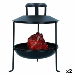 Μαγκάλι Ambients Φως LED Άνθρακας Διακοσμητικά 22 x 30 x 22 cm (x2)