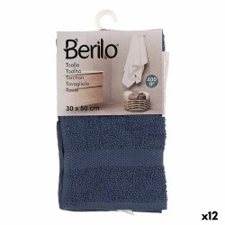 Πετσέτα μπάνιου 30 x 0,5 x 50 cm Μπλε (12 Μονάδες)