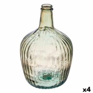 Διακοσμητικό μπουκάλι Gift Decor Διαφανές Champagne Ρίγες 4 L 17 x 29 x 17 cm Διακόσμηση (4 Μονάδες)