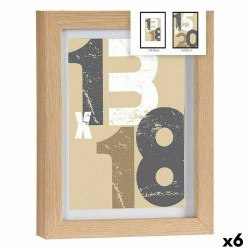 Κορνίζα 18 x 23 x 2,5 cm Φυσικό Γυαλί Ξύλο MDF (x6)