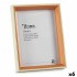 Κορνίζα 17 x 22 x 3 cm Κρυστάλλινο Καφέ Λευκό Ξύλο MDF (x6)