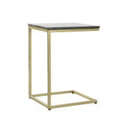 Βοηθητικό Τραπέζι DKD Home Decor 40 x 46 x 65 cm Μαύρο Χρυσό Μάρμαρο Σίδερο