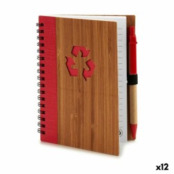 Τετράδιο Σπιράλ με Στυλό Pincello AR1810137 1 x 16 x 12 cm Bamboo (12 Μονάδες)