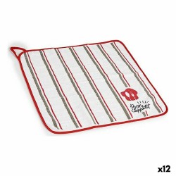 Πανί κουζίνας Kinvara 1220 Λευκό Κόκκινο 50 x 0,3 x 50 cm (12 Μονάδες)