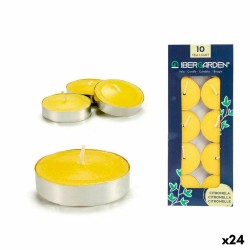 Σετ Kεριών Ibergarden HL-1010CIT Κίτρινο Μέταλλο Κερί Citronella (24 Μονάδες)