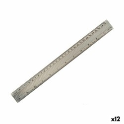 Χάρακας Pincello AR1607007 Ασημί Αλουμίνιο 0,5 x 35,5 x 4 cm (12 Μονάδες)