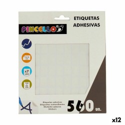 Κολλητικές ετικέτες Pincello 1711080 Λευκό 12 x 18 mm Ορθογώνιο (12 Μονάδες)